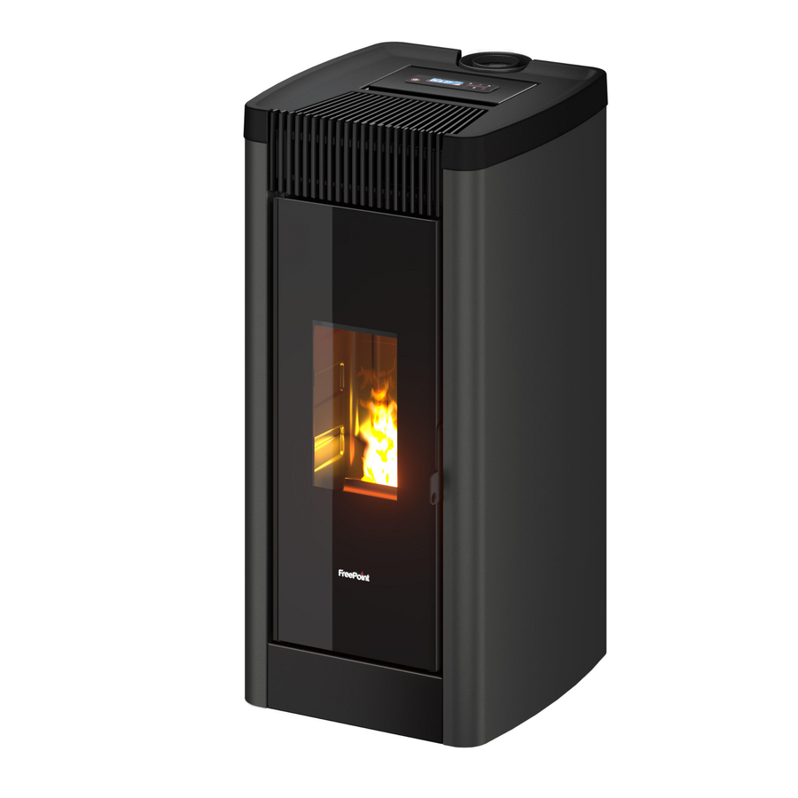 Poêle à granulés Steel 9 FREEPOINT 7025026 anthracite 9 kW