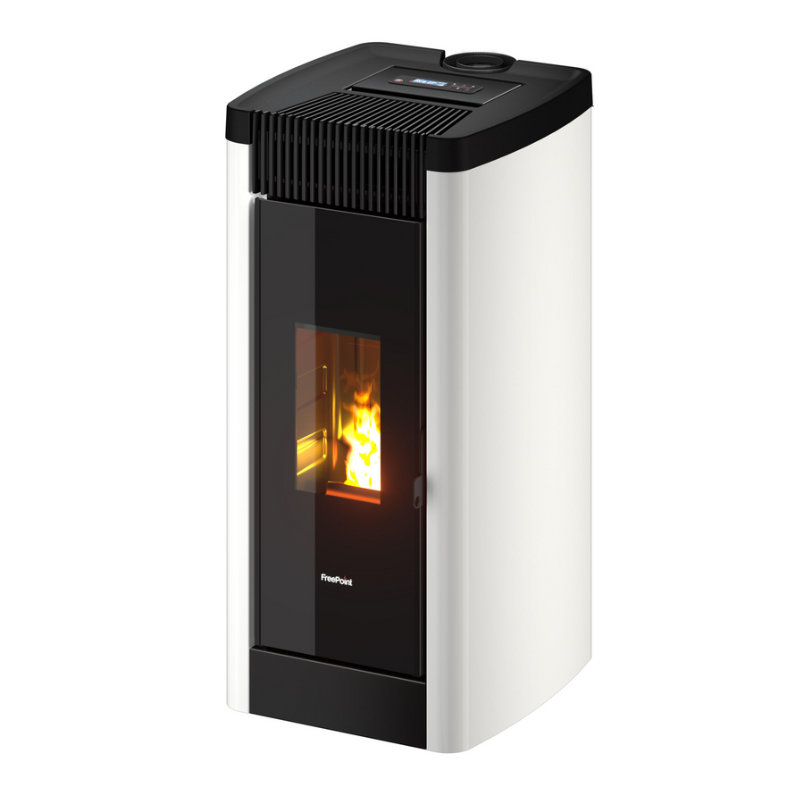 Poêle à granulés Steel 9 Biflux FREEPOINT 7025023 blanc 9 kW
