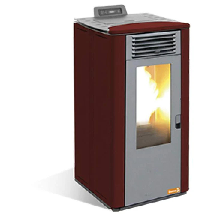 Poêle à granulés en fonte TERRA bordeaux 7 kW