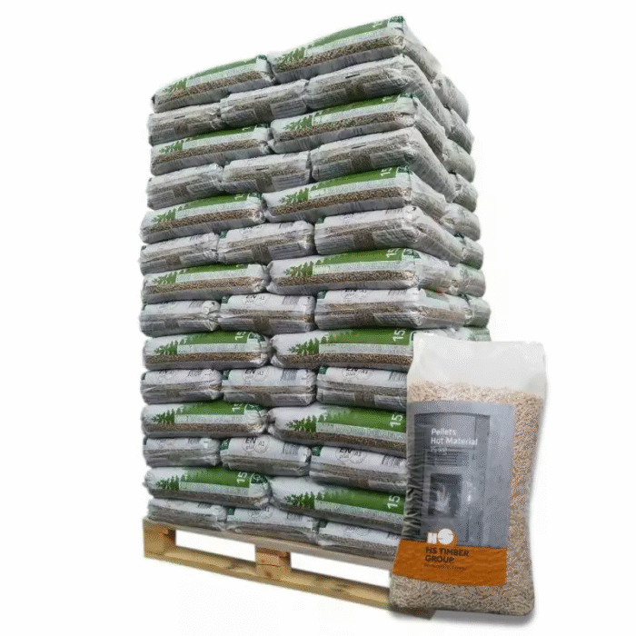 Granulés HS Timber – Palette de 66 sacs de 15 kg – 100% résineux